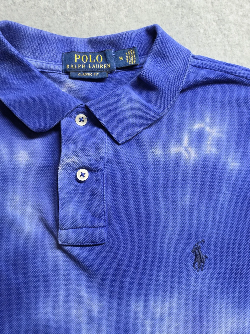 Ralph Lauren Blue Tie-Dye Polo Shirt